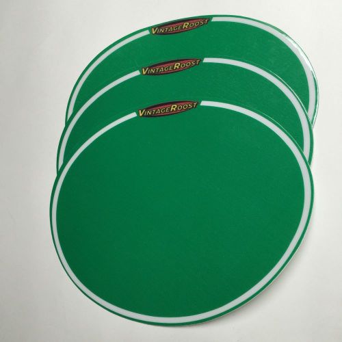 Oval number plate backgrounds, vr logo, set of 3, green - mis-de-0000-ovalgrnvr