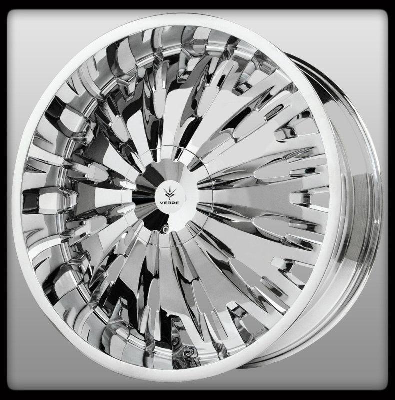 22" x 9.5" verde v28 titanio chrome enclave traverse escalade impala wheels rims