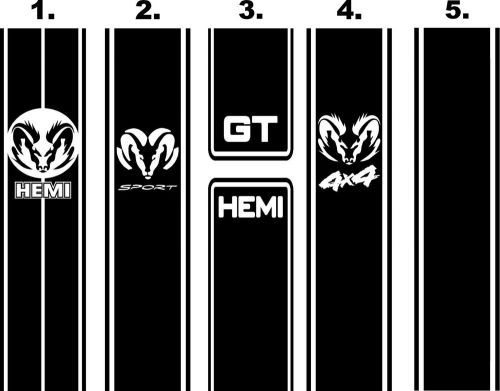 2002, 2003, 2004, 2005, 2006, 2007, 2008 dodge ram bedside stripe kit