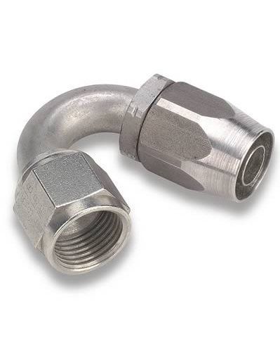 Earl's 495008erl hose end auto-fit 150 deg -8 an -8 an adapter stainless ea