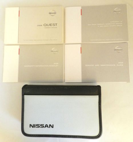 2008 nissan quest owner manual with case