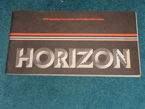 1979 plymouth horizon owner&#039;s manual / nice original guide book