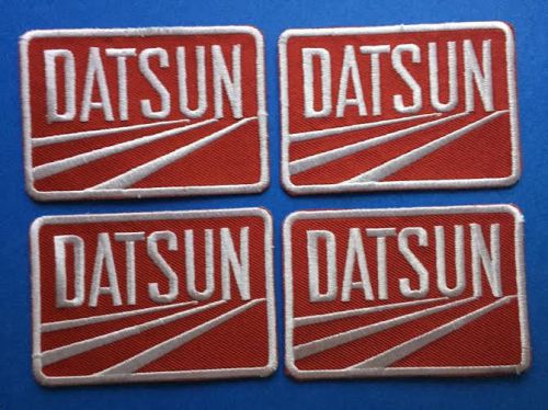4 lot retro datsun iron on car club seat cover hat jacket patches crests