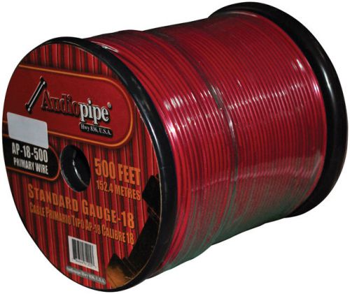 Remote wire audipipe 18ga 500&#039; red audiopipe ap18500rd wire