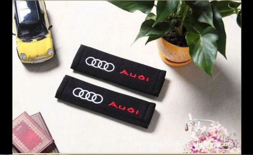 New 2pcs car seat belt shoulder fit for audi 26x7cm black shoulder pad