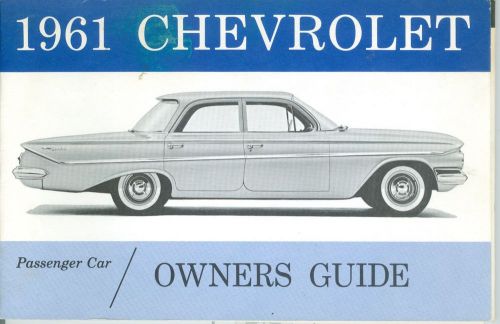 1961 chevrolet passenger car owner&#039;s guide-48 pages