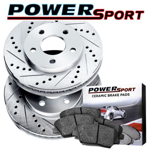 Rear drilled slotted brake rotors and ceramic pads 2005-2010 porsche cayenne