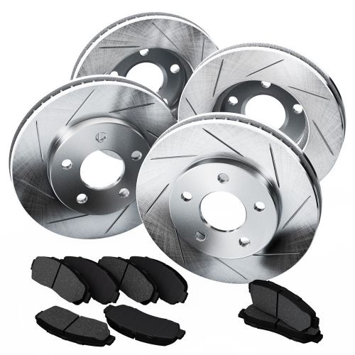Power sport slotted rotors and ceramic brake pads-80581