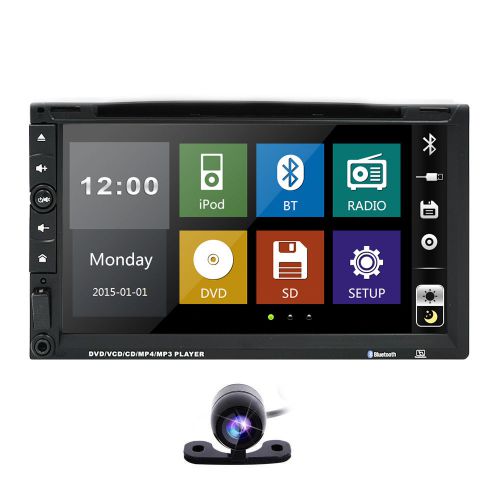 7inch 2din in dash car ipod iphone stereo dvd player bt touch screen tv usb