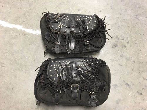 Fxr leather saddlebags