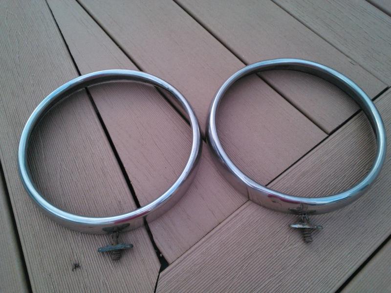 1928 1929 ford model a headlight bezel rims rings used