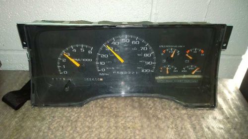 95 96 97 98 99 00 chevy 1500 5.7 at speedometer cluster oem 193-s-5