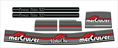 Mercruiser the new 2016 alpha two gen 2 decals w/gray rams sticker set