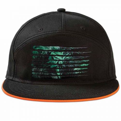 Arctic cat cathead 7-panel flat brim bill baseball cap hat - black - 5253-184