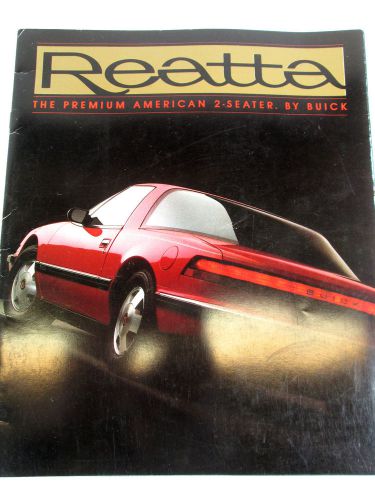 Vintage 1988 buick reatta dealer sales brochure catalog