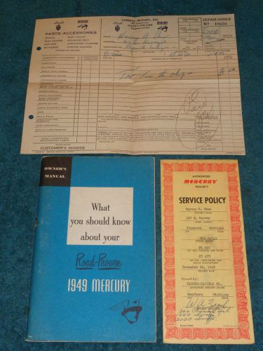 1949 mercury owner&#039;s manual set / owner&#039;s guide w/ bonuses / original book