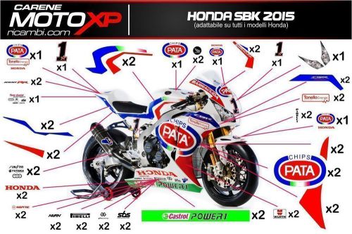 Stickers decal moto honda cbr 600 1000 rr sbk 2015  street racing