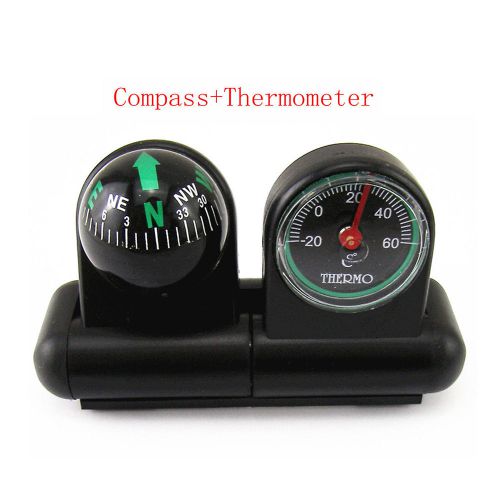2-in-1 plastic boats auto cars vehicles navigation compass ball thermometer