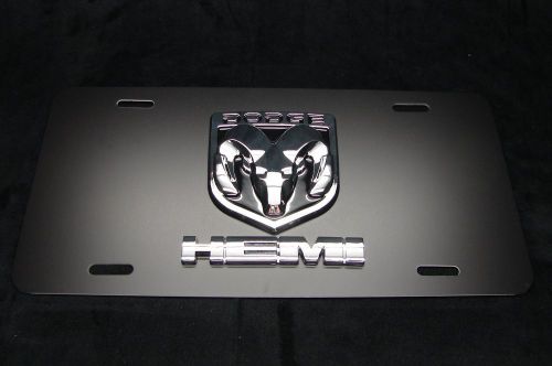 Dodge ram metal car license plate 3d raised ram hemi logo emblem