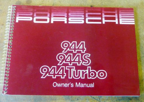 Porsche 944, 944s &amp; 944 turbo user&#039;s manual &amp; service log