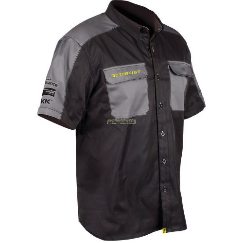 2017 motorfist shop  shirt-black/gray