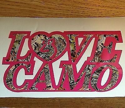 Country cowgirl love pink camo deer hunting archery bow truck diesel vinyl decal