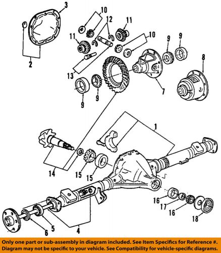 Ford oem rear differential-side bearings d9az4222a