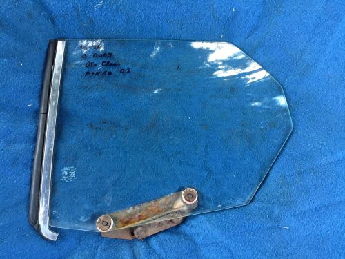 73 74 oem charger se opera driver side fixed window quarter glass &amp; bracket