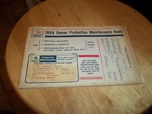 1968 amc rambler owner protective maintenance book