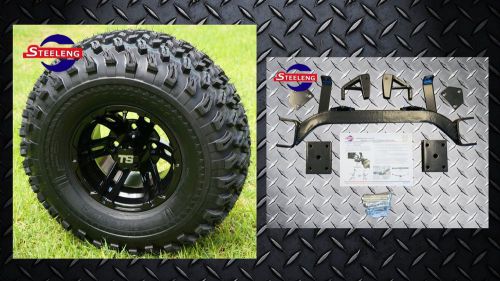 Ezgo medalist/txt/pds gas golf cart 4&#034; lift kit + 10&#034; wheels and 22&#034; at tires