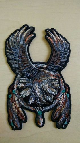 Eagle dream catcher embroidered biker leather jacket vest patch emblem 3.5"x5"