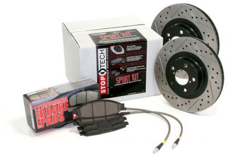 Stoptech drilled &amp; slotted sport brake kit - 978.44011f