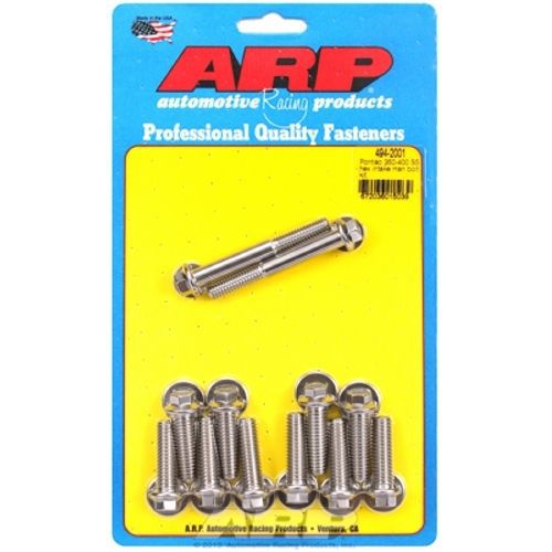 Arp 494-2001 intake manifold bolt kit, for pontiac 350-400 ss hex