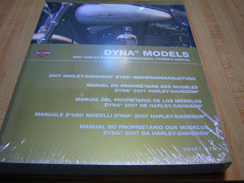 Harley new 6 language international owners manual 2007 dyna models 99467-07 i