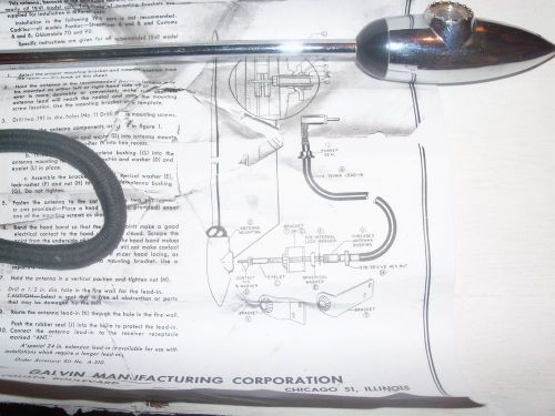 1930&#039;s thru 1950&#039;s motorola rocket radio antenna new 1931 audurn speedster