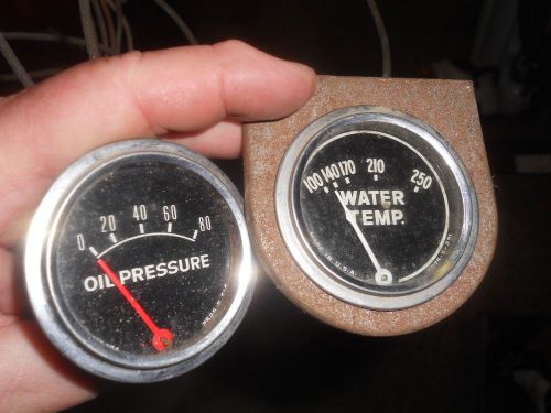 Oil pressure &amp;water temperature gauges 1960&#039;s, perfect for ratrod!
