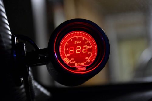 Prosport 52mm evo series digital red / blue led boost gauge psi