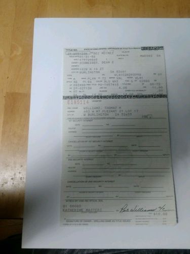 1972 plymouth valiant title collectable