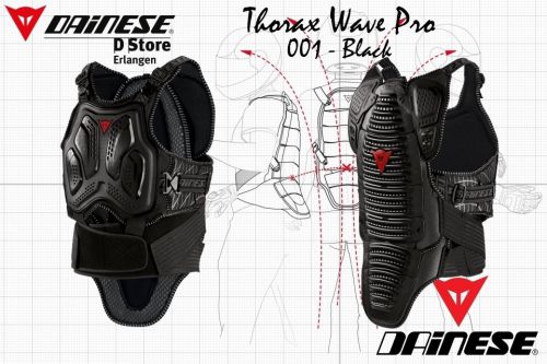New dainese thorax wave pro safety chest black size s