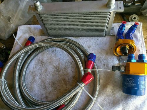 Oil cooler and 2 remote oil filter units