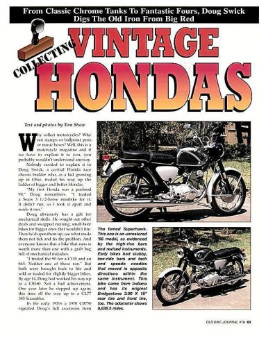 1965 1966 1967 vintage hondas-cl77 s65 s90 cb77 sl70 cb400f and more 4-pages