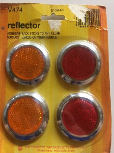 Peterson manufacturing co. red and amber reflectors 4-pack v474