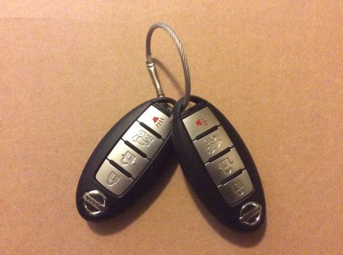 Two nissan pathfinder 4 button keyless entry remote fob 285e39pa4a