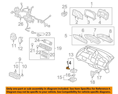 Honda oem 06-11 civic dash instrument panel-light bulb 77956snaa01