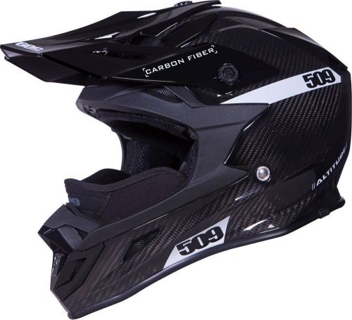 509 carbon fiber altitude snow snowmobile helmet - gloss black  size large