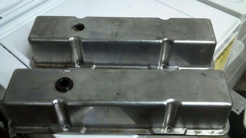 Chevy gmc truck tall aluminum valve covers for sbc 283-400 58-86 hot rod rat rod