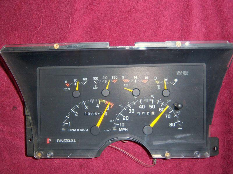 88 89 90 91 92 93 94 chevy gmc truck tach cluster gm # 16140115 free shipping !!