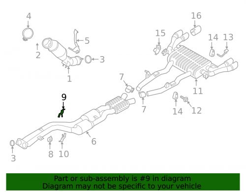 Genuine BMW Center Muffler Upper Support 18309882566, US $78.35, image 2