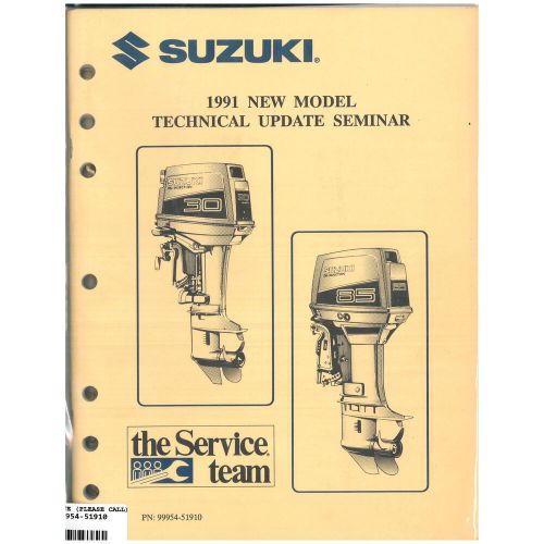 Suzuki outboard marine 1991 technical update manual 99954-51910