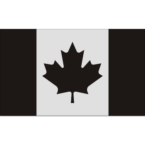 Canada canadian army military tactical subdued flag car window sticker 5" x 3"